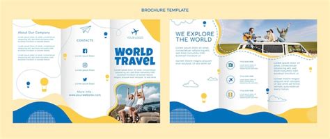 Free Vector | Flat design travel brochure template
