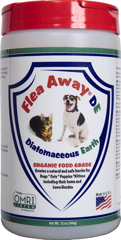 FLEA AWAY Diatomaceous Earth for Dogs & Cat, 12-oz jar - Chewy.com