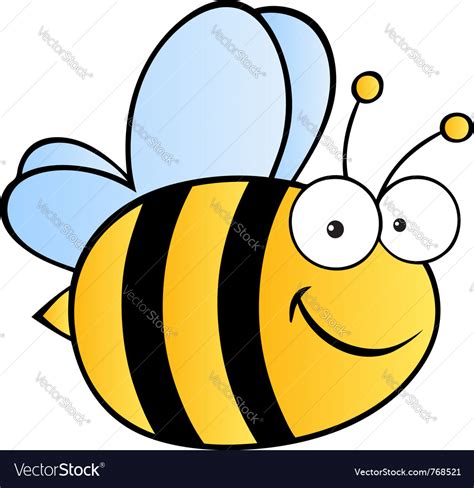 Happy bee Royalty Free Vector Image - VectorStock