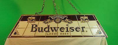 Stained Glass BUDWEISER pool table light Vintage 1972 | #1551307191