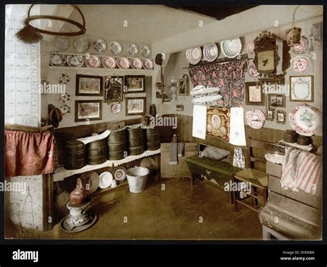 Dutch domestic interior. A kitchen in an old Dutch house between 1890 ...