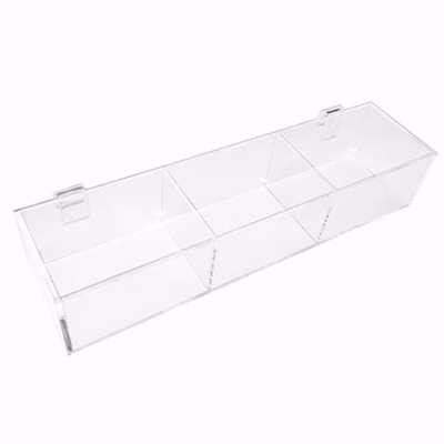 Gridwall Acrylic 3 Compartment Tray | Display Warehouse | Retail ...