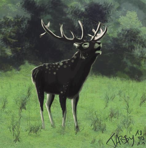 black deer by tabby223 on DeviantArt