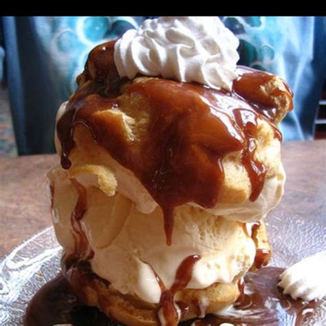 Sanders Hot Fudge Cream Puffs - A Michigan Memory! I remember getting these at the Sanders ...