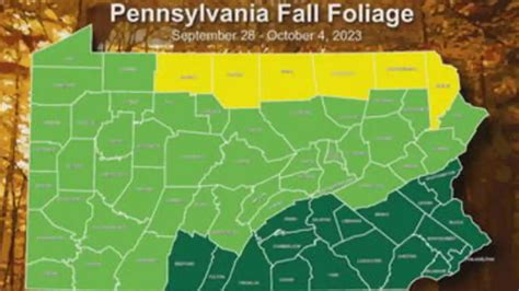 1st 2023 fall foliage map report for Pennsylvania released of the ...