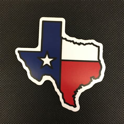 Texas Shaped Flag Sticker