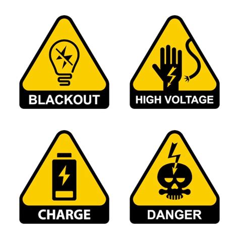 Premium Vector | Set of icons about electrical safety. sticker ...