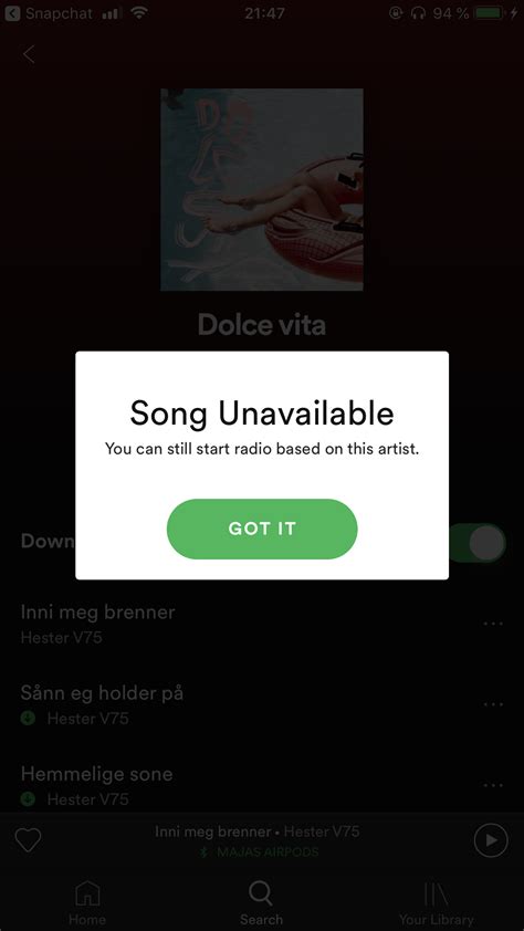 Unavailable song - The Spotify Community