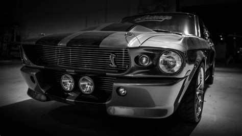 monochrome, car, vehicle, Ford Mustang, sports car, Ford, Shelby, Sedan, wheel, black and white ...
