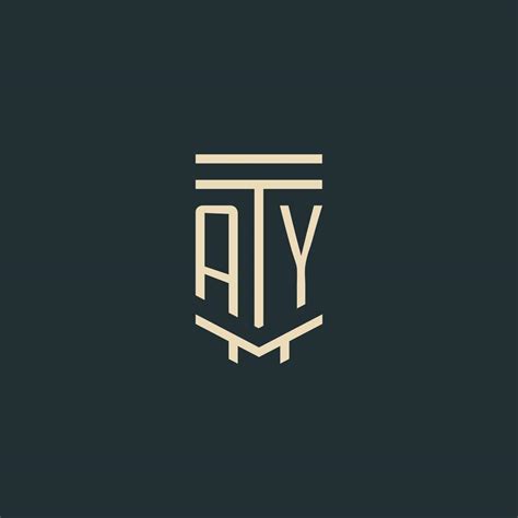 AY initial monogram with simple line art pillar logo designs 11488176 ...