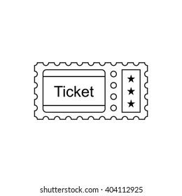 Ticket Outline Icon Stock Vector (Royalty Free) 404112925 | Shutterstock