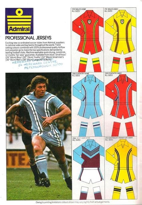 Admiral football kits in the 1970s. | Retro football, Football shirts ...