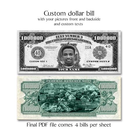 1 Million Dollar Bill Fake Money Money Bill Art Digital - Etsy