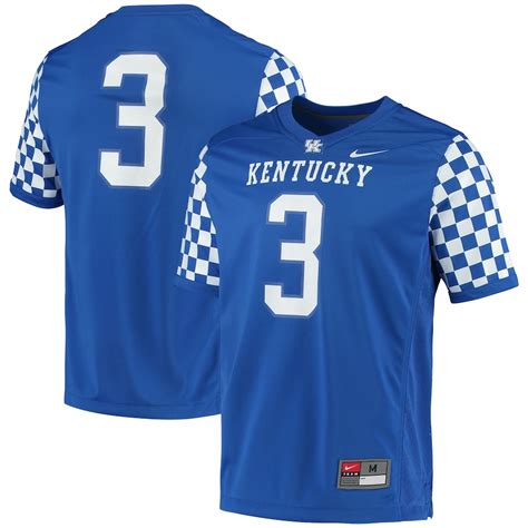 Men's Nike #4 Royal Kentucky Wildcats Game Jersey