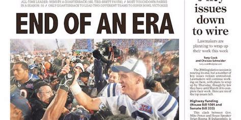 Peyton Manning Retirement Different on Denver and Indianapolis Newspapers - Business Insider