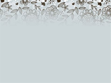 Grey Floral Pattern Background For PowerPoint, Google Slide Templates - PPT Backgrounds