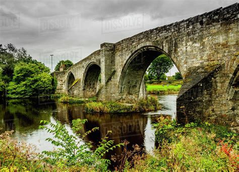 View of the Old Stirling Bridge, Stirling, Scotland, United Kingdom, Europe - Stock Photo - Dissolve