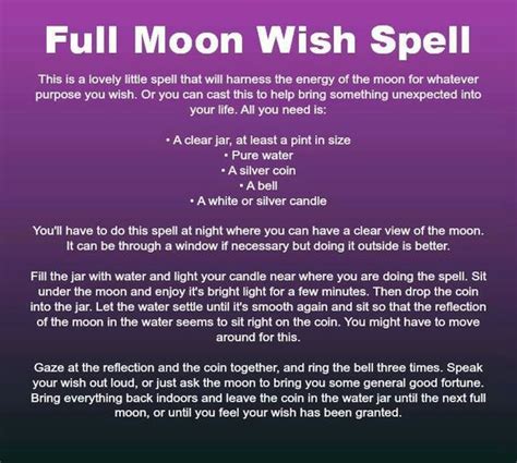 Full Moon Wish Spell – Witches Of The Craft® | Wish spell, Full moon ...