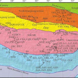 Tectonic units of the Tibetan Plateau redrawn from Gplates (dates are... | Download Scientific ...