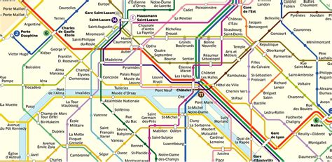 Paris Metro Map Paris Subway Map Paris RER Train Rail Map Paris Tram ...