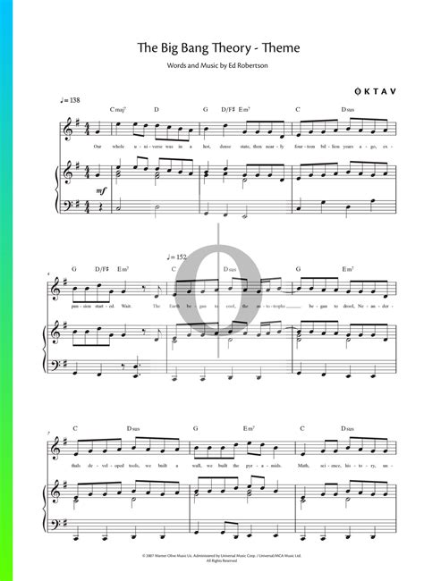 The Big Bang Theory (Theme) Piano Sheet Music from The Big Bang Theory ...