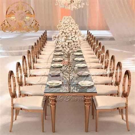 Banquet Table Chairs Rectangle Shape - Fertile Furniture