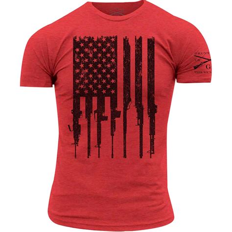 Grunt Style R.E.D. Rifle Flag T-Shirt (GS1517) - City Arsenal