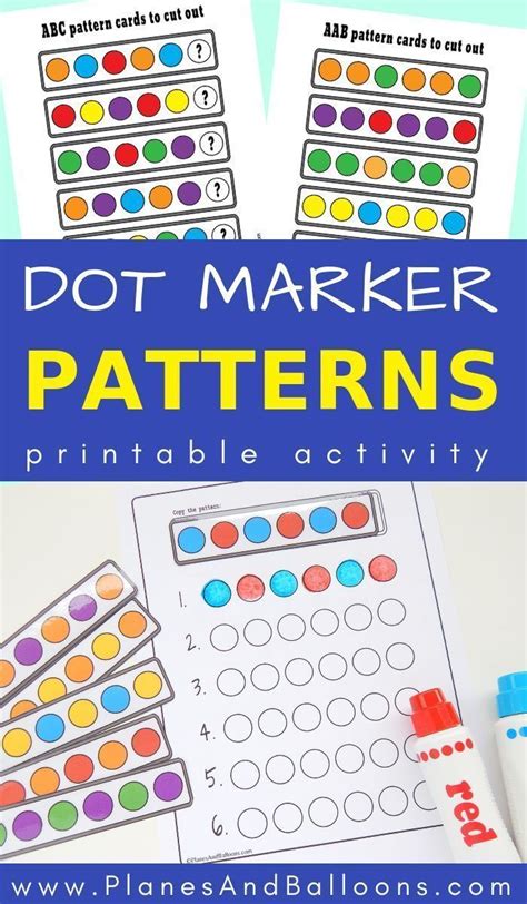 Do A Dot Marker Patterns Activity For Preschoolers | Pattern worksheets for kindergarten ...