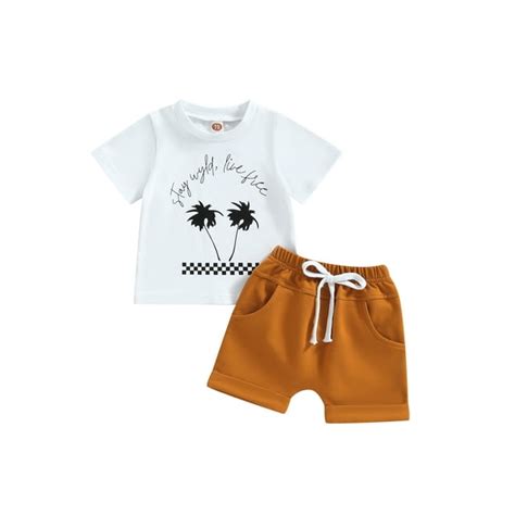 LisenraIn Infant Toddler Baby Boy Summer Clothes Short Sleeve T-Shirt ...