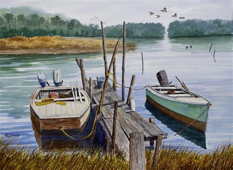 Stuart's Dock Painting by Raymond Edmonds