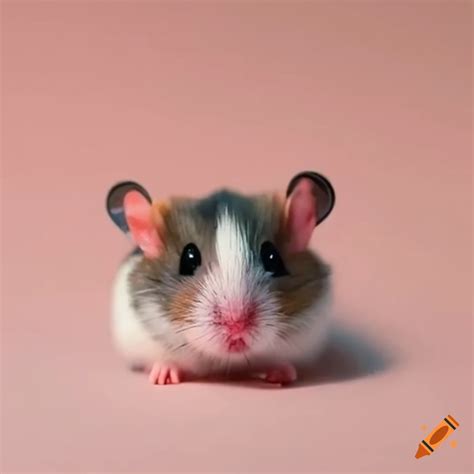 Cute hamster wearing earrings on Craiyon