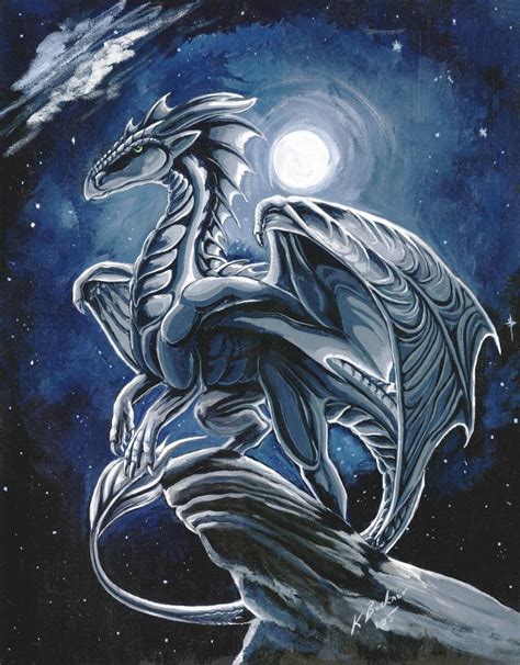 Dragon's Moon Painting by Kristen M Buckner | Saatchi Art