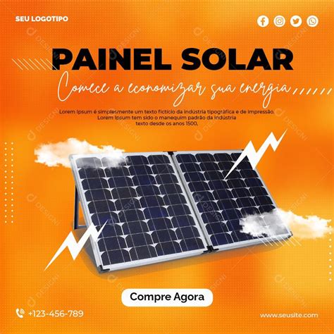 Baixar Painel Solar Comece a Economizar Energia Solar Social Media PSD Editável.zip no Designi ...