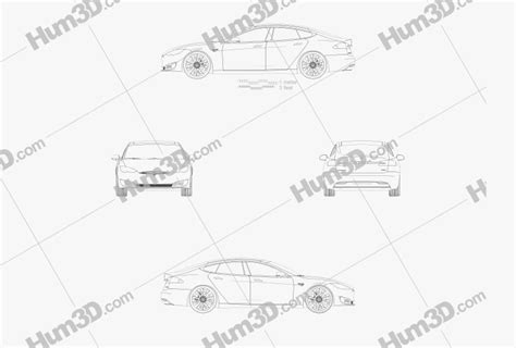 Tesla Model S 2015 Blueprint - 3DModels