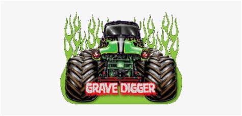 Grave Digger Monster Truck Wall Clock - 600x315 PNG Download - PNGkit