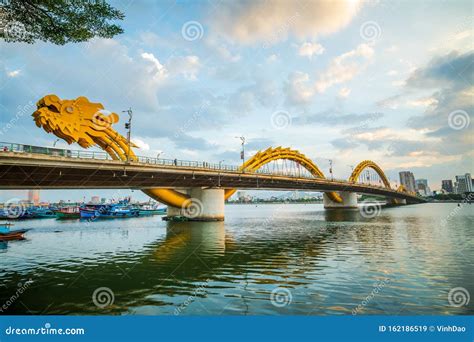 Dragon River Bridge Rong Bridge, the Symbol of Da Nang City, Vietnam Stock Image - Image of ...