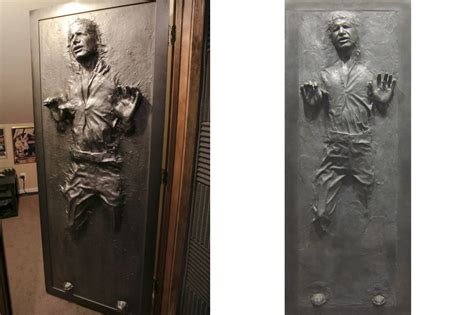 Wall Fridge Self-Adhesive Han Solo Carbonite Door Wrap Mural Sticker ...