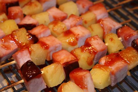 pass the peas, please: ham & pineapple kabobs