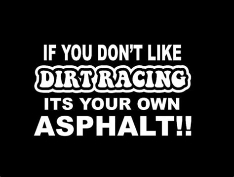 Dirt track racing Asphalt Vinyl Decal Stickers