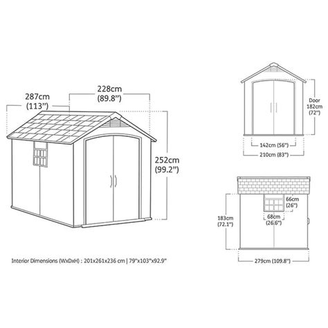 Keter Premier Shed 7.5x9ft Grey | British Garden Centres