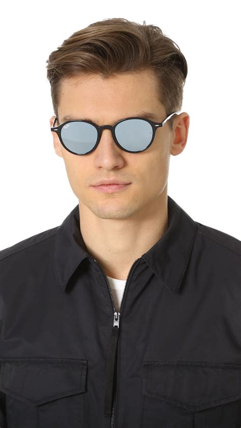 Lyst - Ray-Ban Full Fit Round Sunglasses in Black for Men