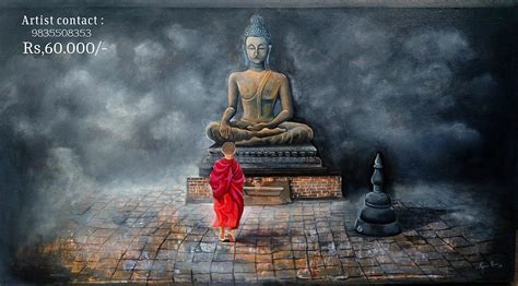 Moksha Of Buddha Painting by Arjun Das - Fine Art America