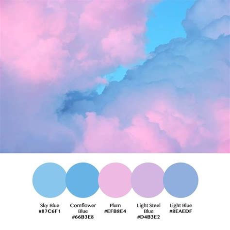 Color Schemes Colour Palettes, Blue Colour Palette, Sky Color, Cotton Candy Colors, Cotton Candy ...