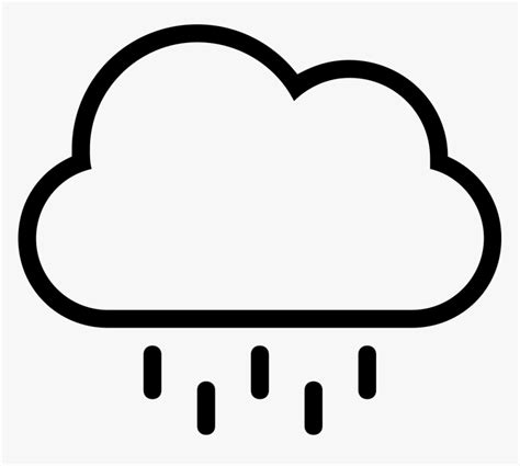 Rain Cloud Stroke Weather Symbol - Rain Cloud Symbol Pdf, HD Png ...