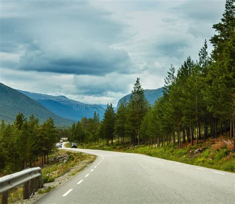 Summer Norway Mountain Road Stock Image - Image of blue, descent: 143626723