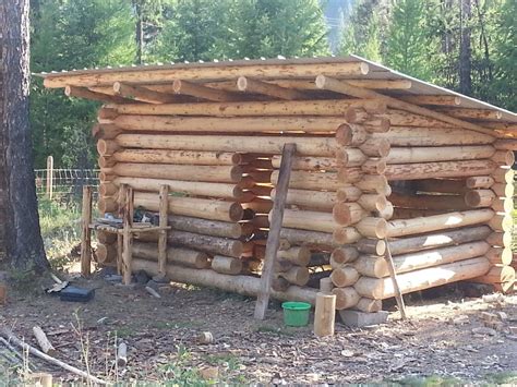 Simplest way to make a log cabin? | How to build a log cabin, Diy log ...