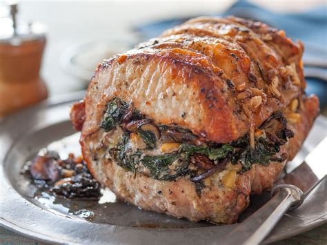 Recipe: Roasted Pork Loin Stuffed with Baby Spinach, Mushrooms and Pine Nuts | Whole Foods Market