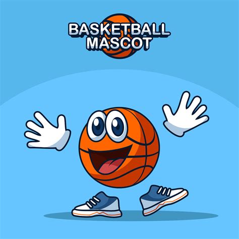 Smiling Basketball Mascot Vector 201548 Vector Art at Vecteezy