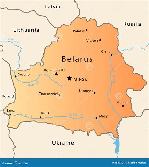 Belarus Map Stock Images - Image: 8549304