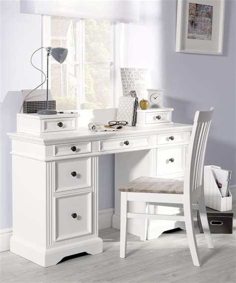 Gainsborough desk with extension drawers - WHITE in 2020 | White desks ...